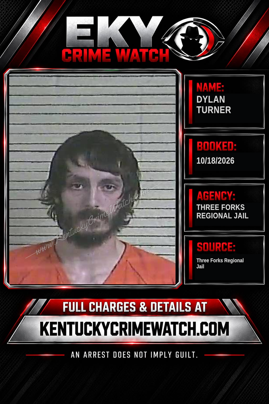 Dylan Turner booking report card