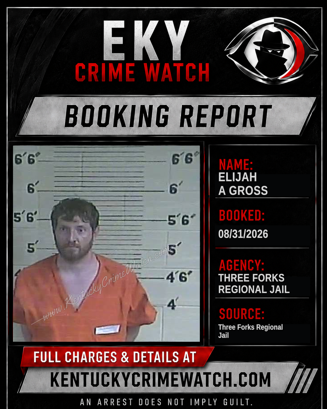 Elijah A Gross booking report card