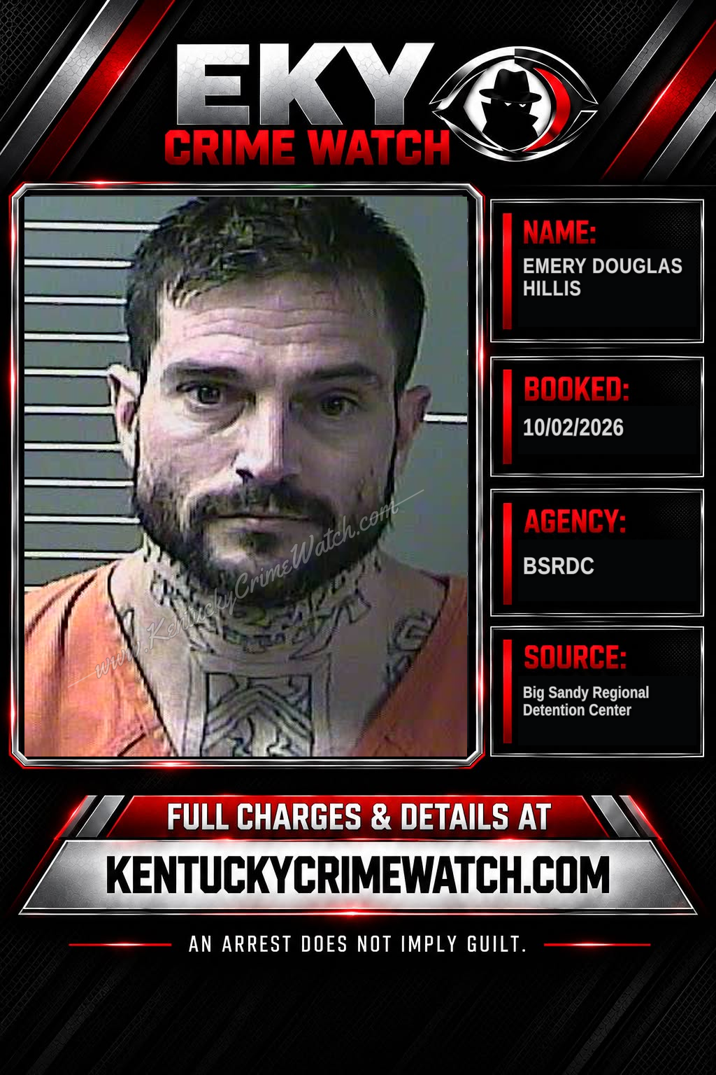 EMERY DOUGLAS HILLIS booking image