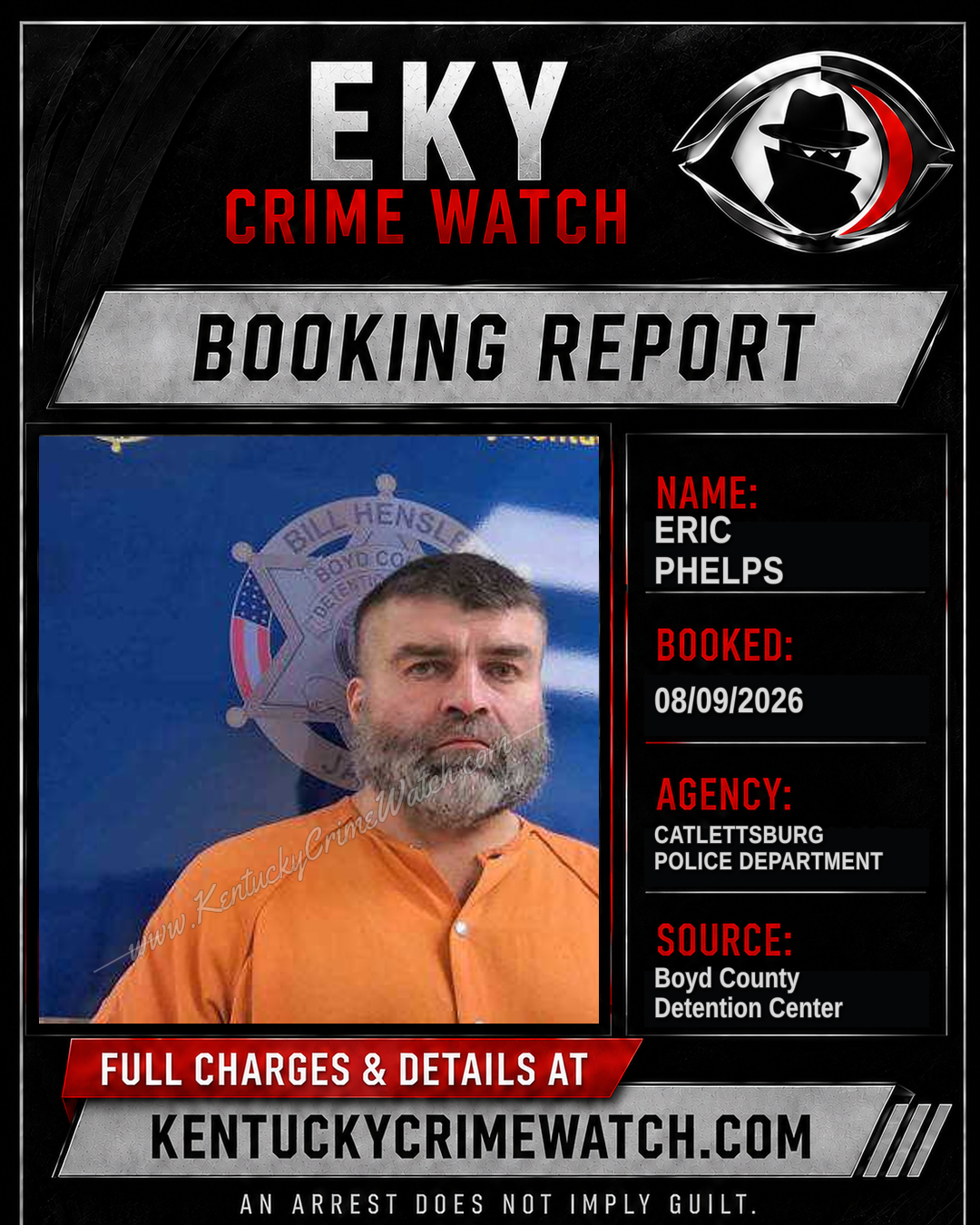 ERIC PHELPS booking image