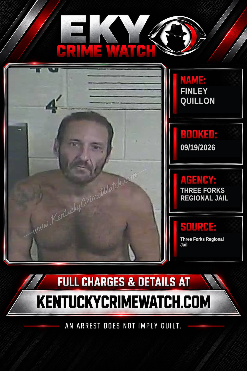 Finley Quillon booking report card