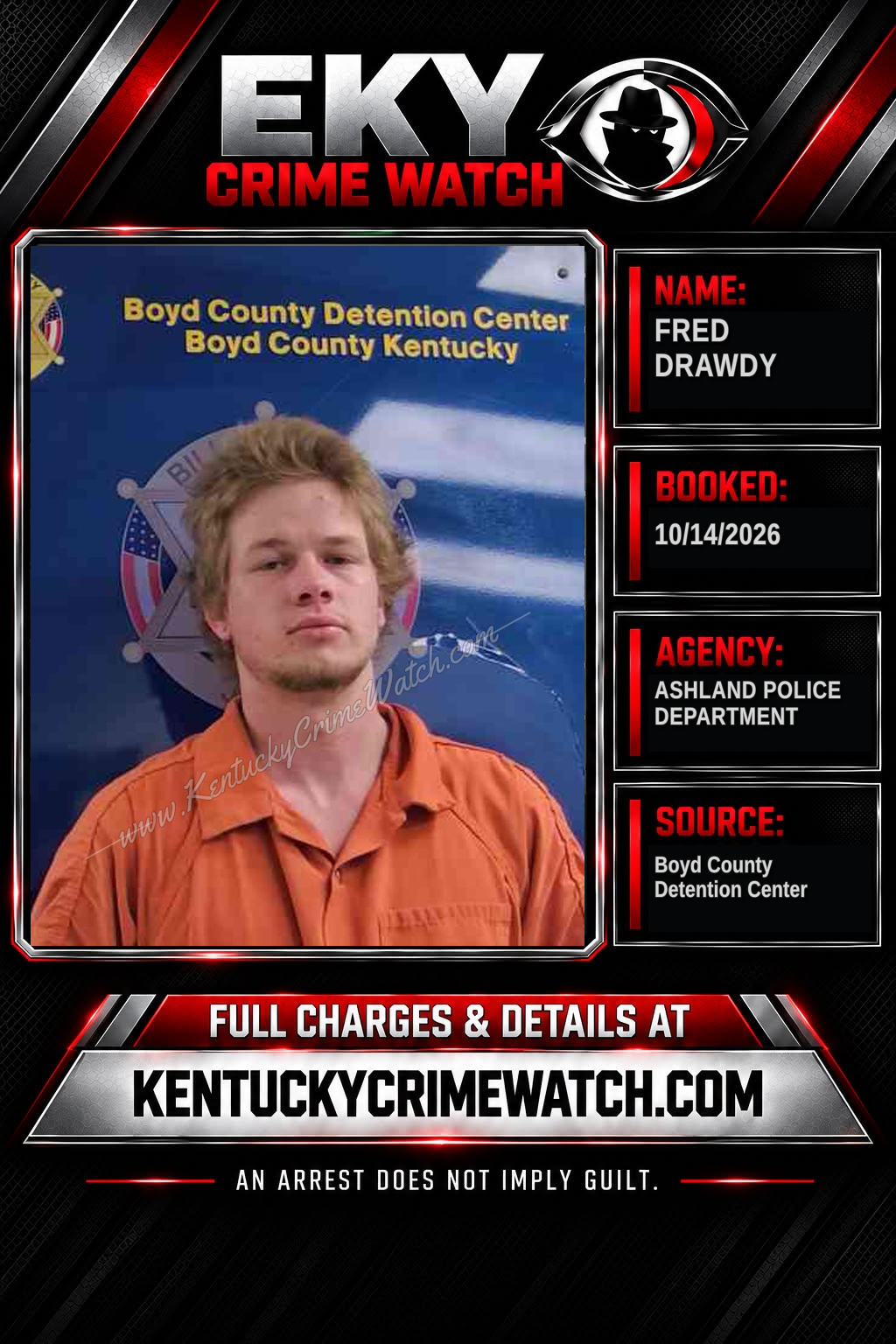 FRED DRAWDY booking report card