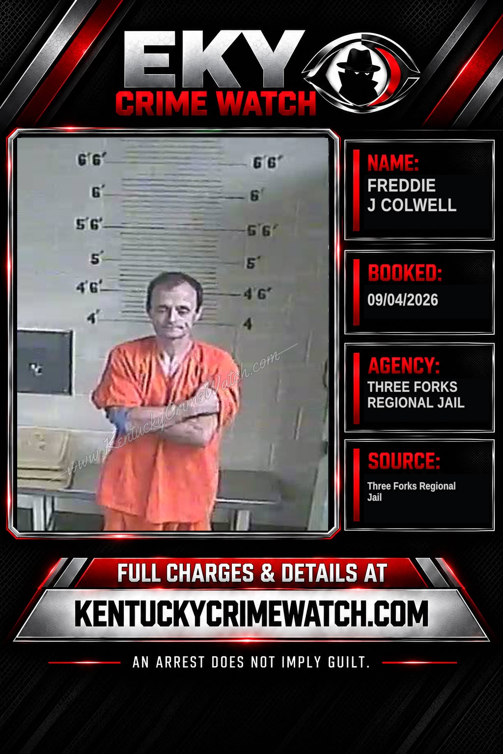 Freddie J Colwell booking image