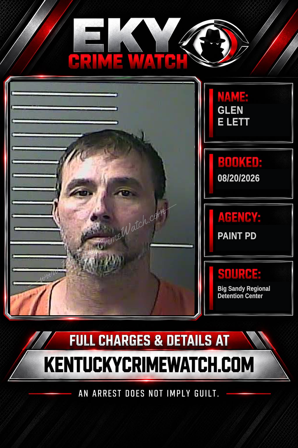 GLEN E LETT booking image
