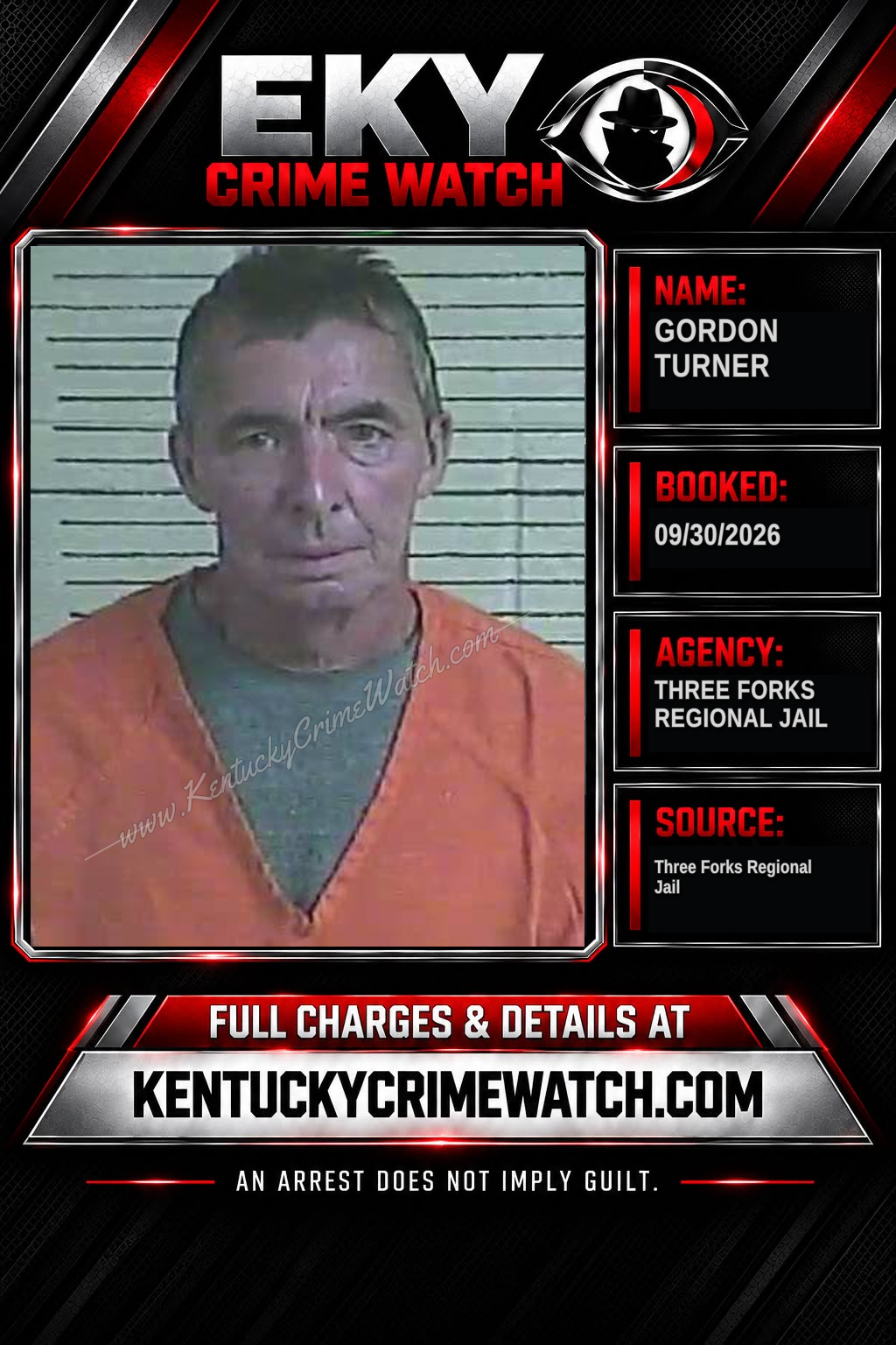 Gordon Turner booking image