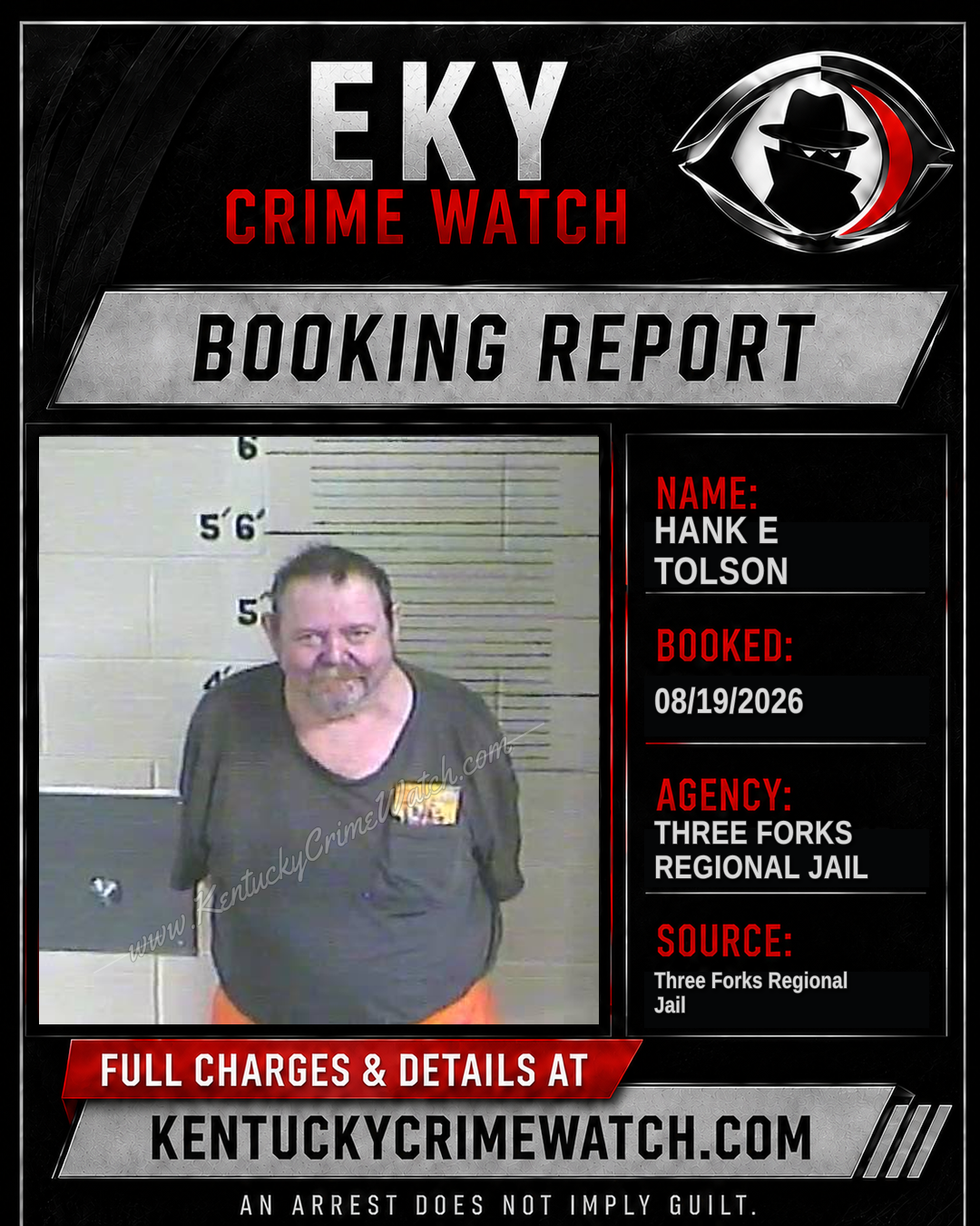 Hank E Tolson booking image