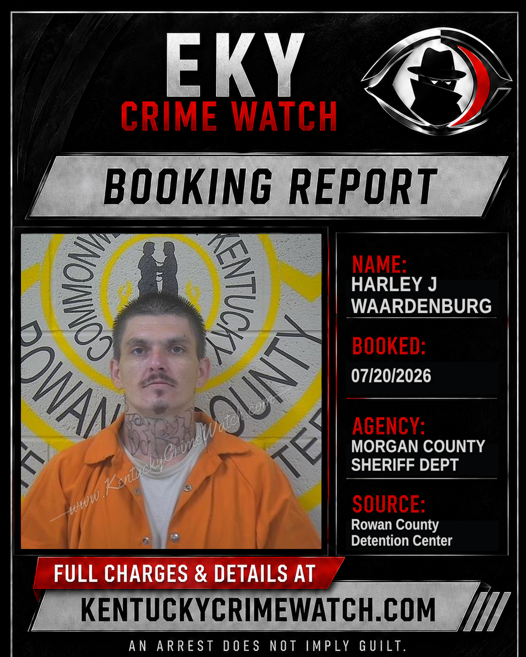 HARLEY J WAARDENBURG booking image