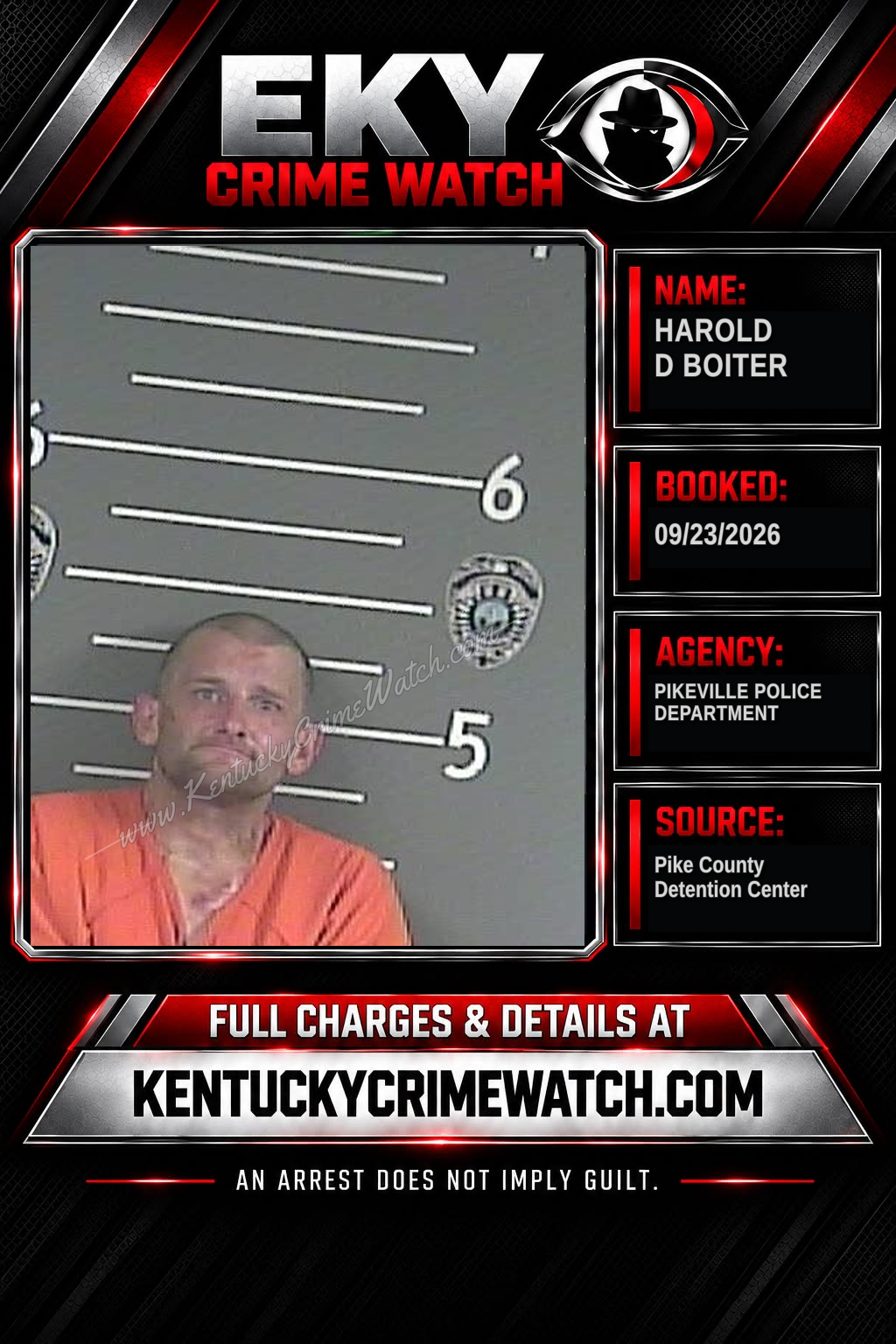 HAROLD D BOITER booking image