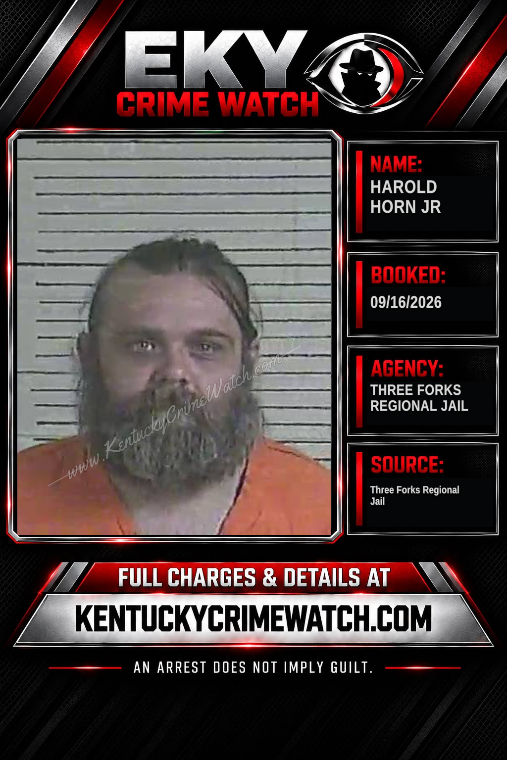 Harold Horn JR booking image
