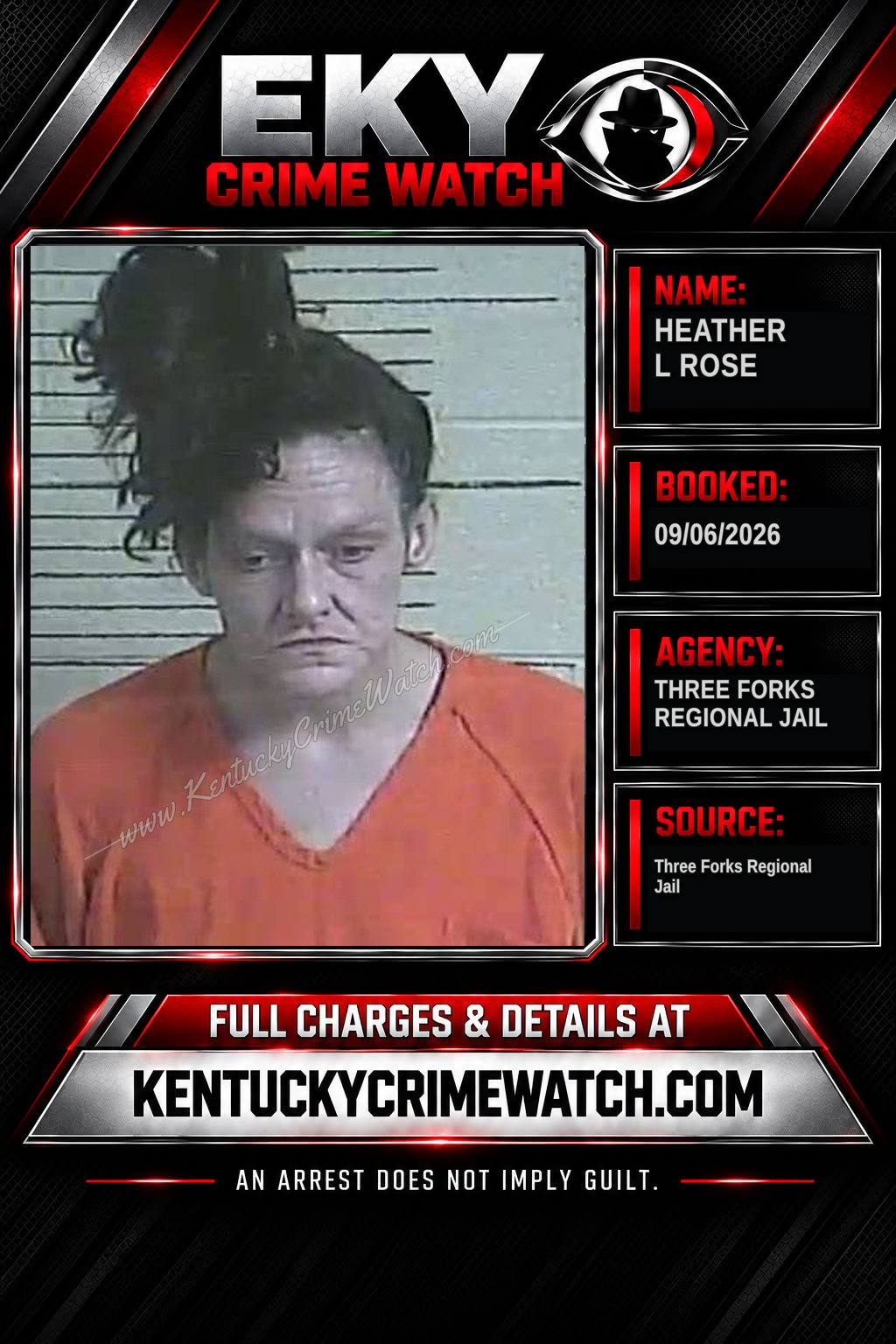 Heather L Rose booking image