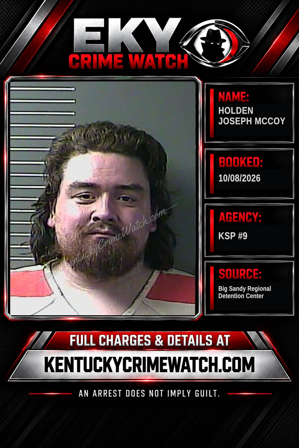 HOLDEN JOSEPH MCCOY booking report card