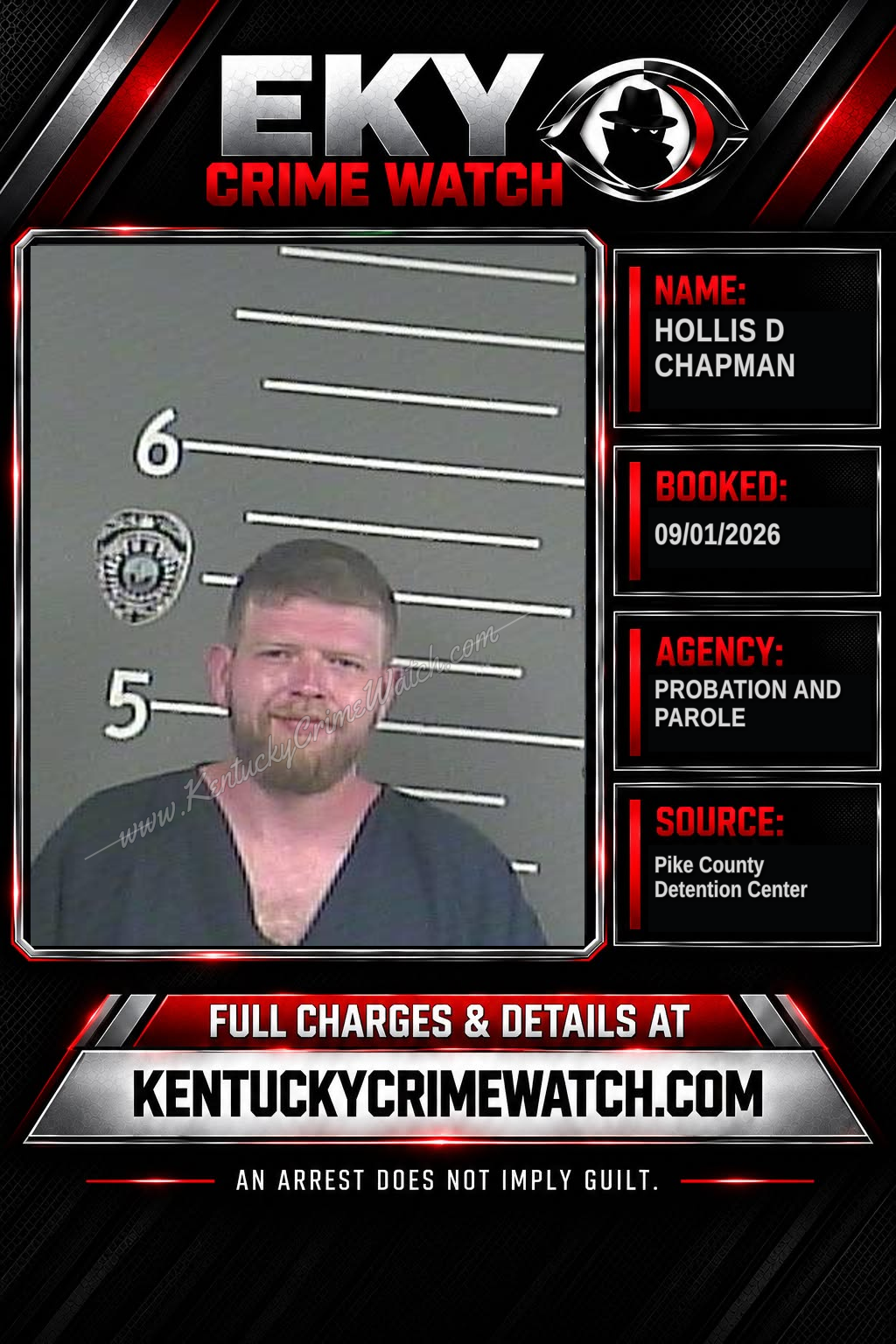 HOLLIS D CHAPMAN booking image