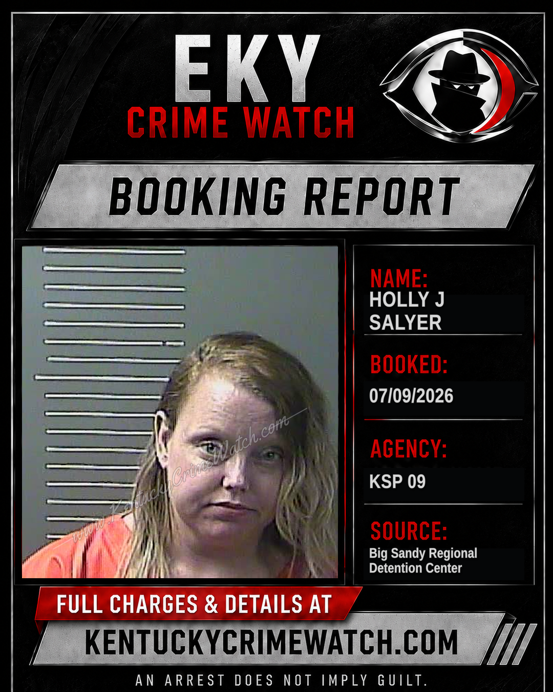 HOLLY J SALYER booking report card
