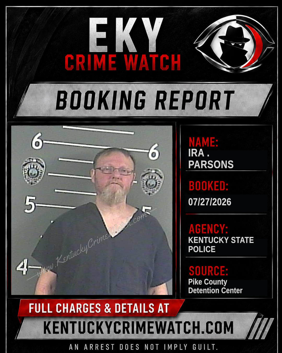 IRA . PARSONS booking report card