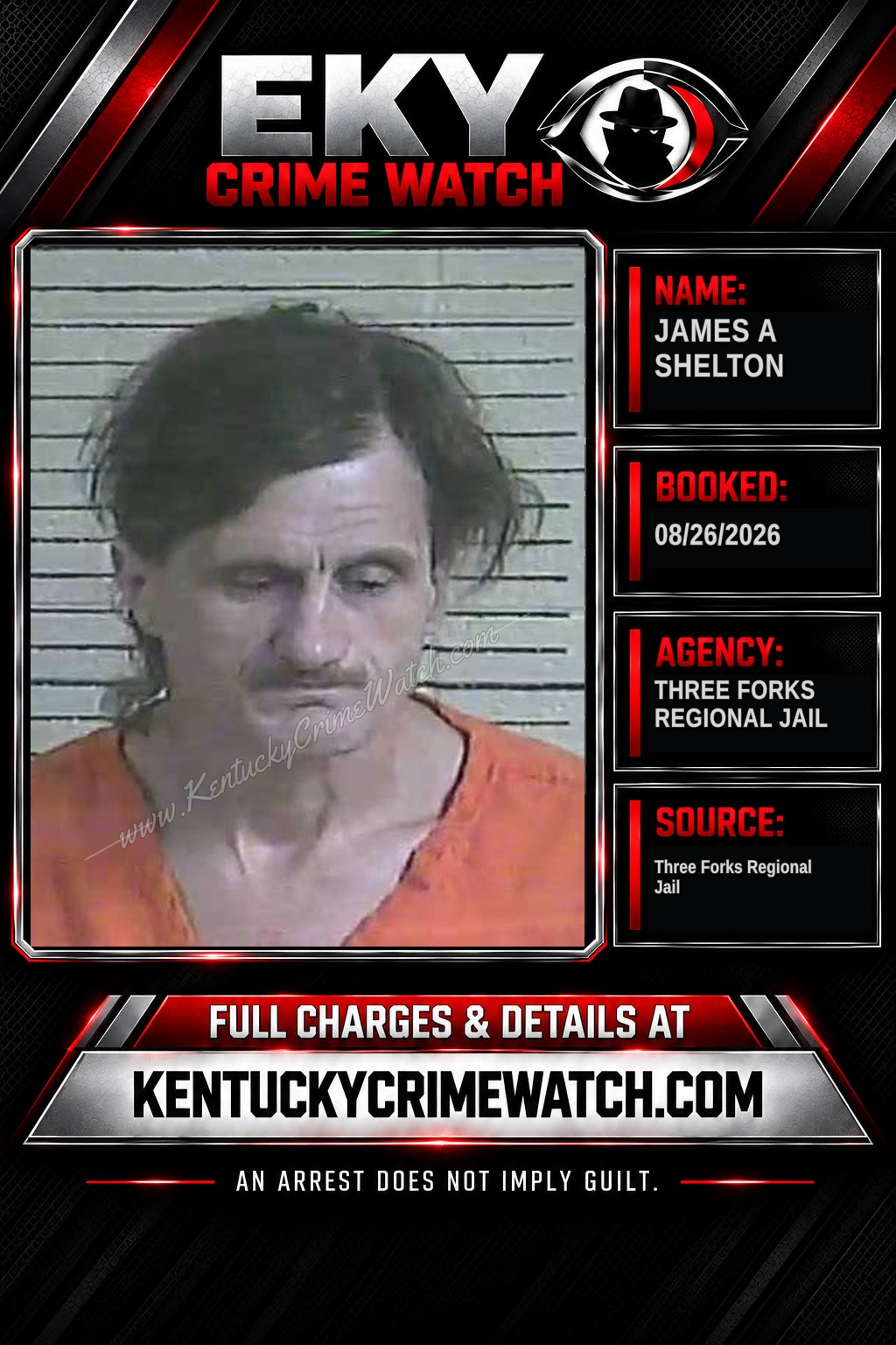 James A Shelton booking image