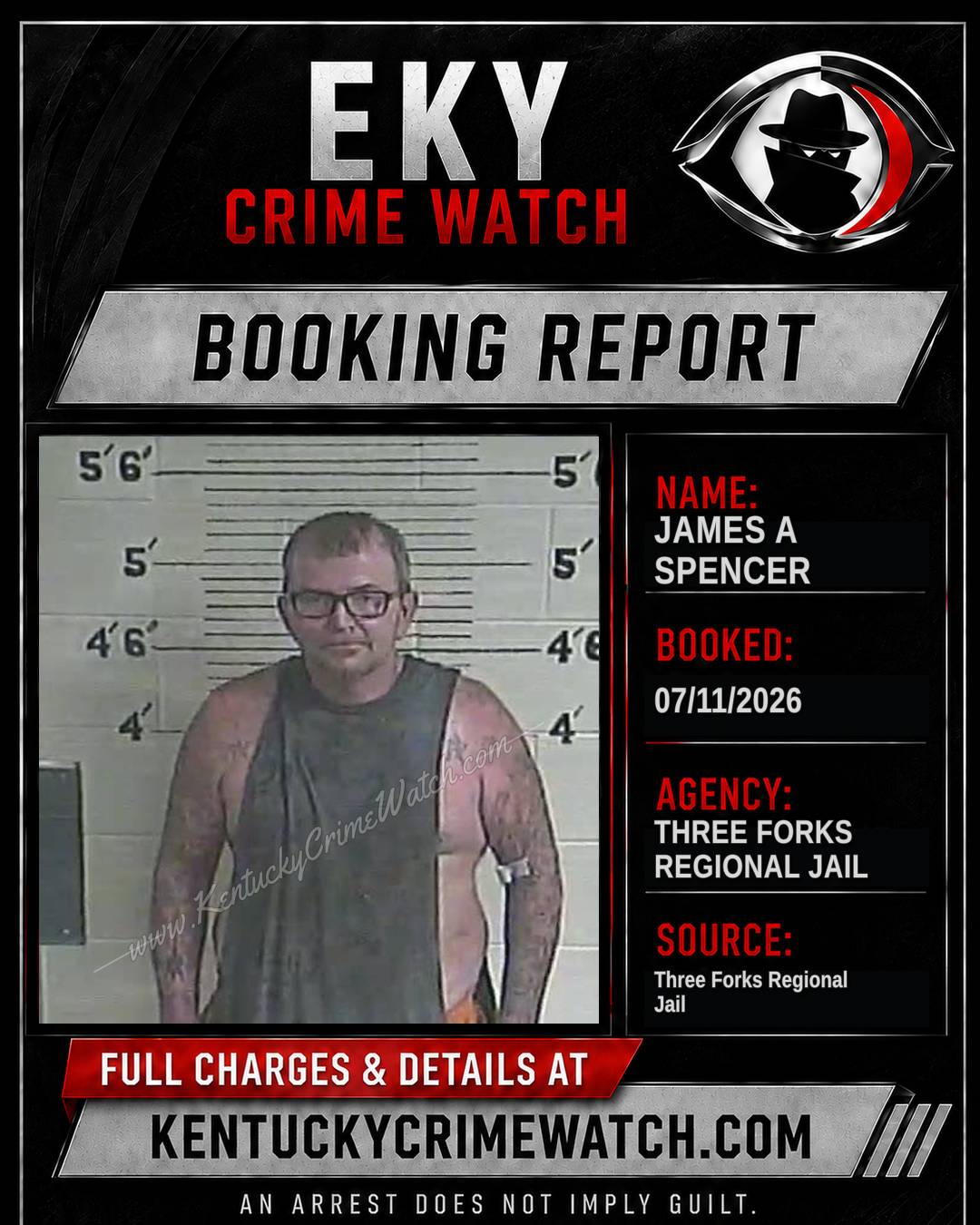 James A Spencer booking image