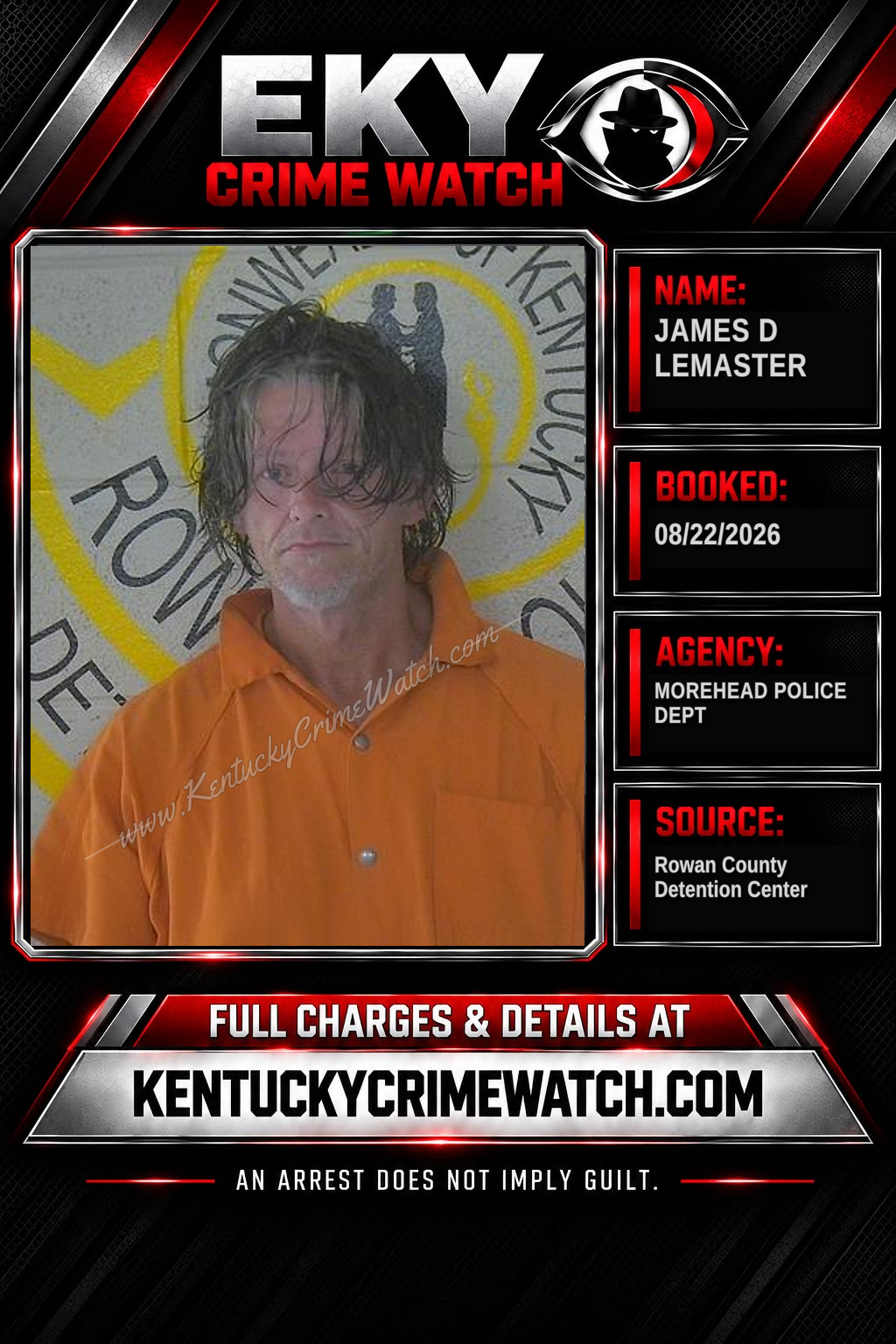 JAMES D LEMASTER booking image