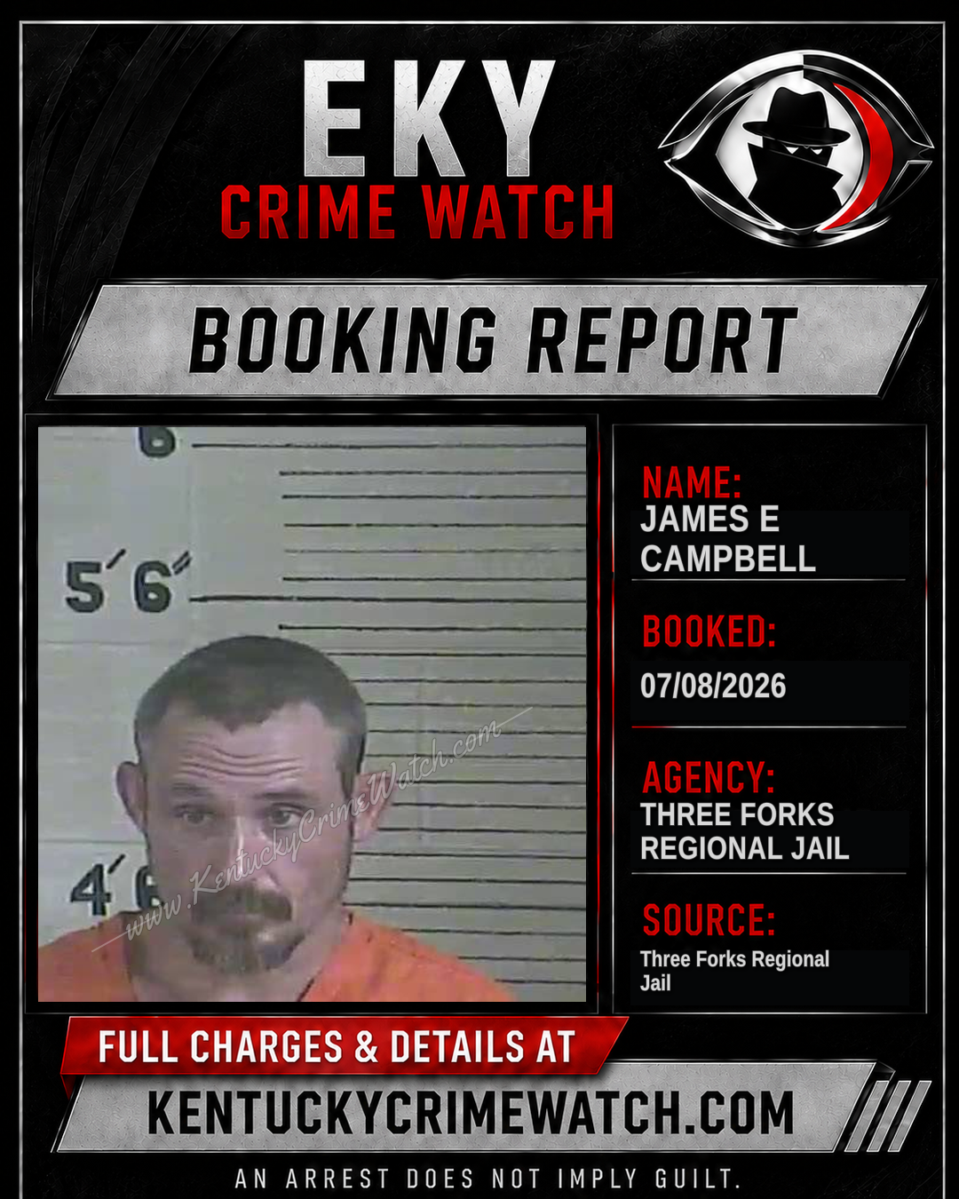 James E Campbell booking image