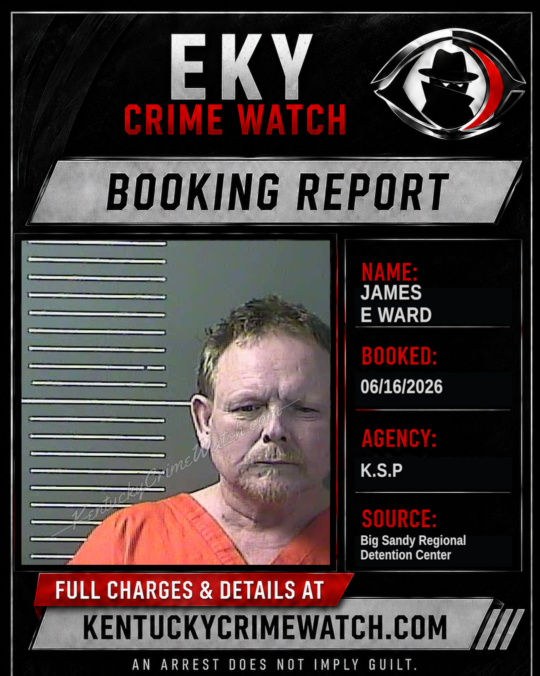 JAMES E WARD booking image