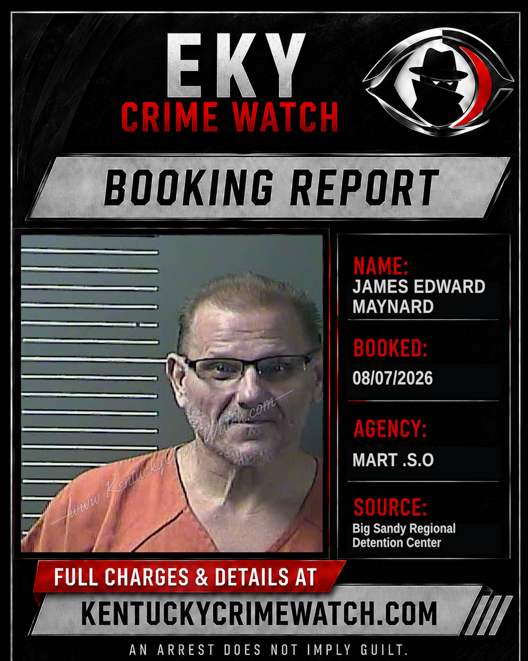 JAMES Edward MAYNARD booking image