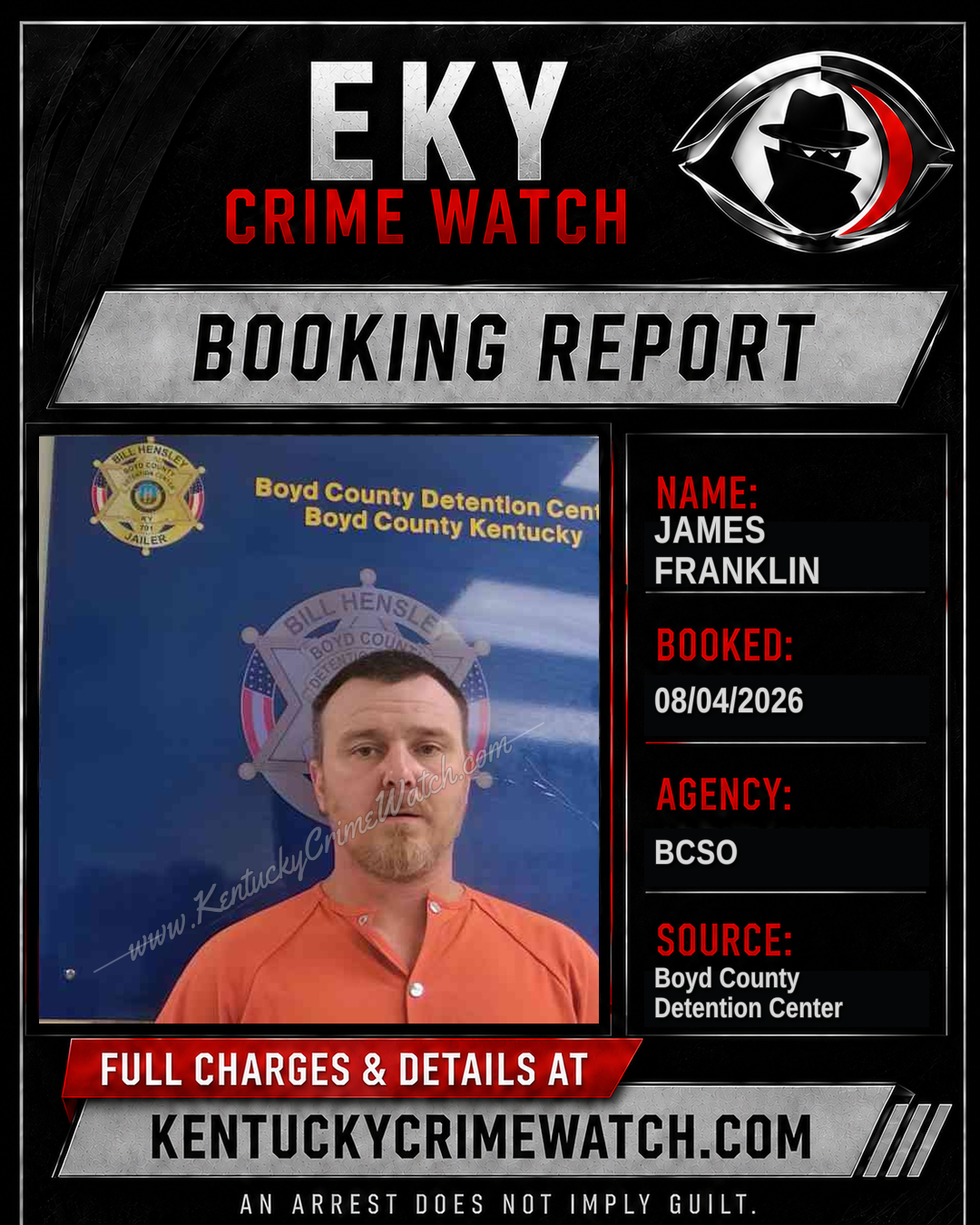 JAMES FRANKLIN booking image