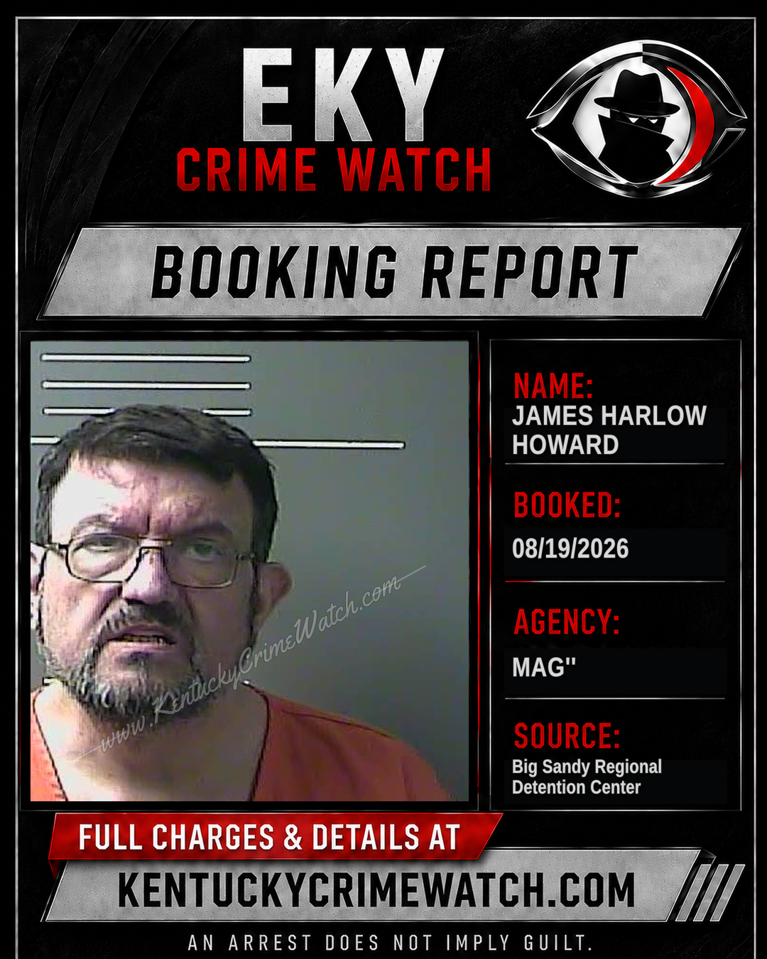 JAMES HARLOW HOWARD booking image