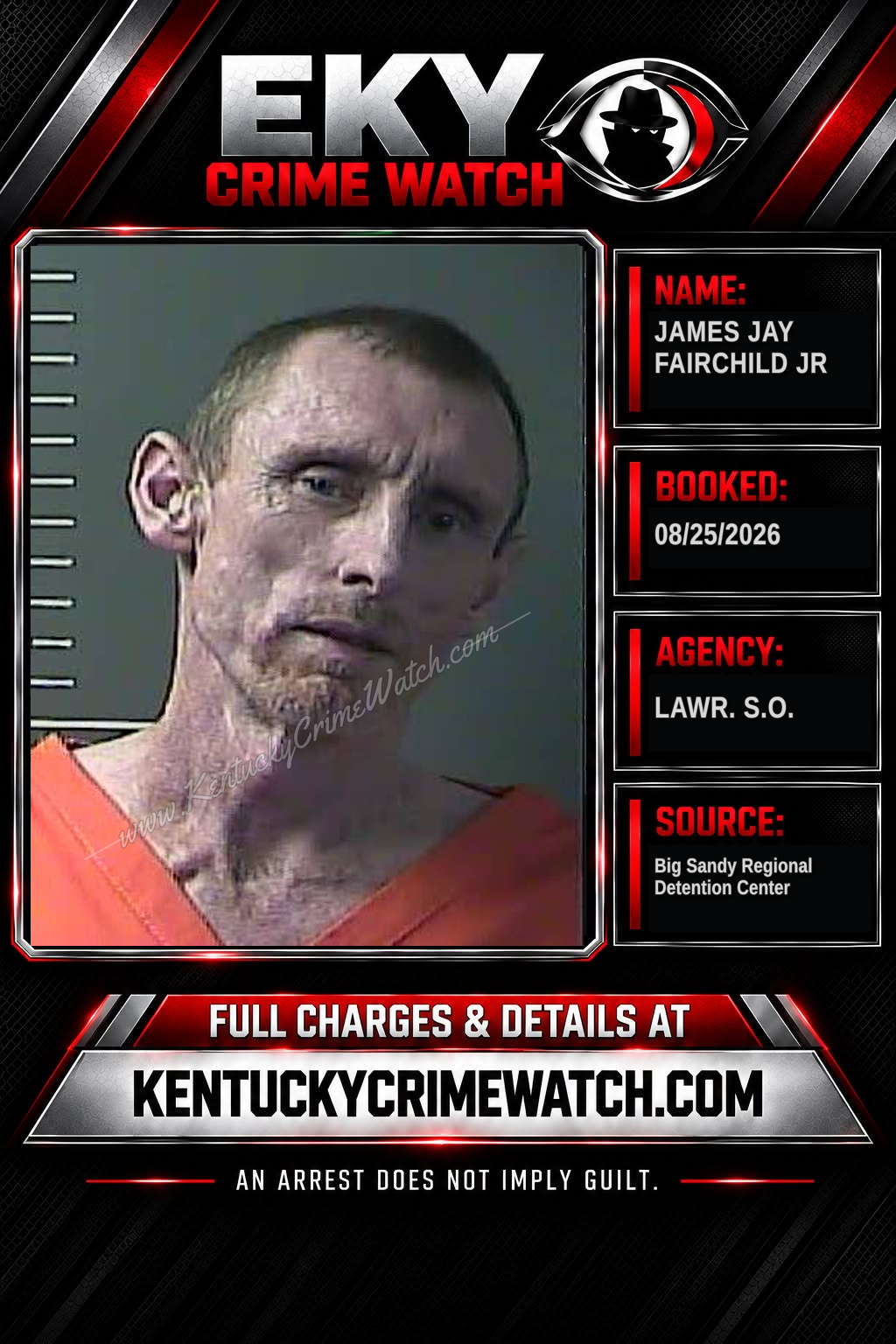 JAMES Jay FAIRCHILD JR booking image