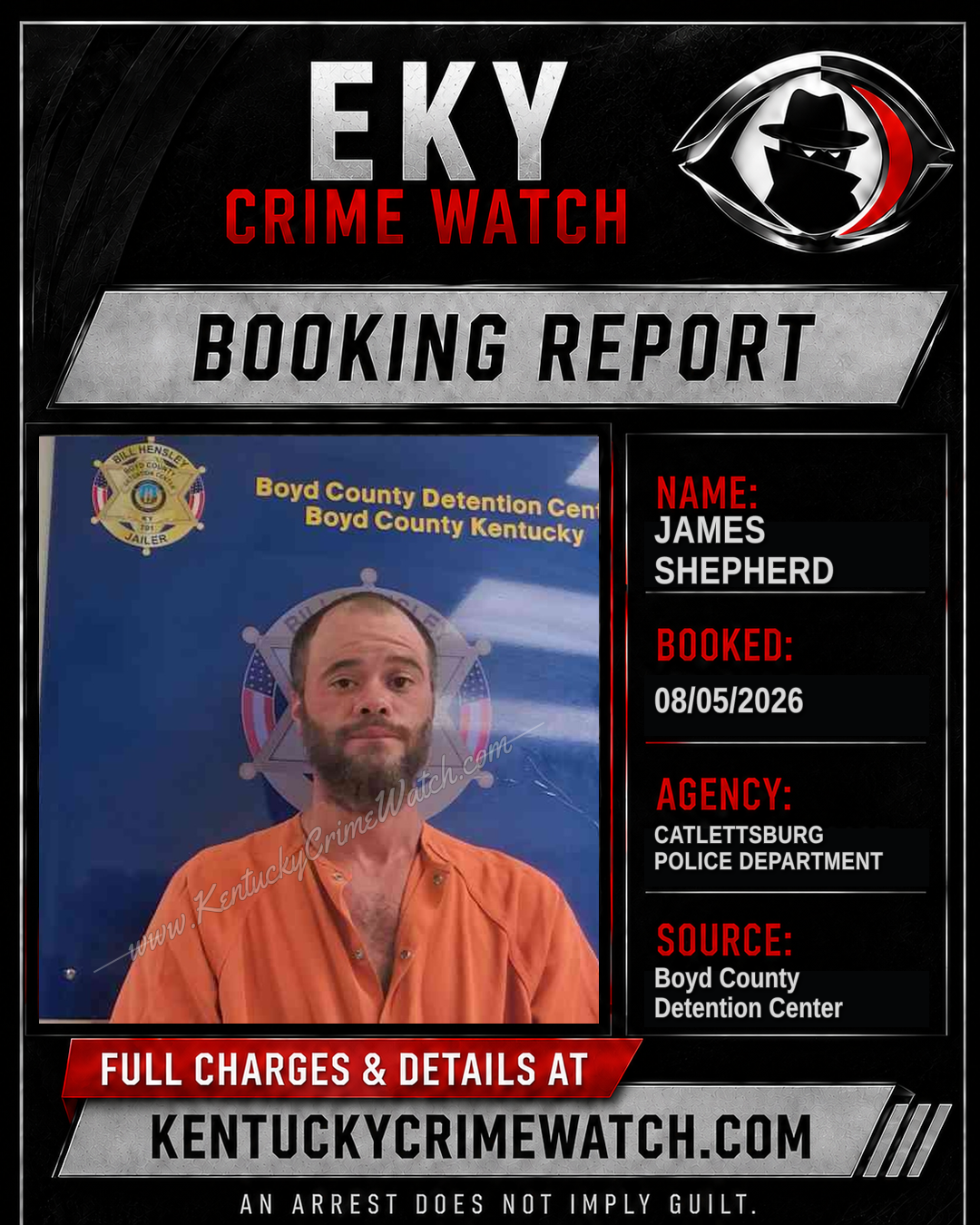 JAMES SHEPHERD booking image