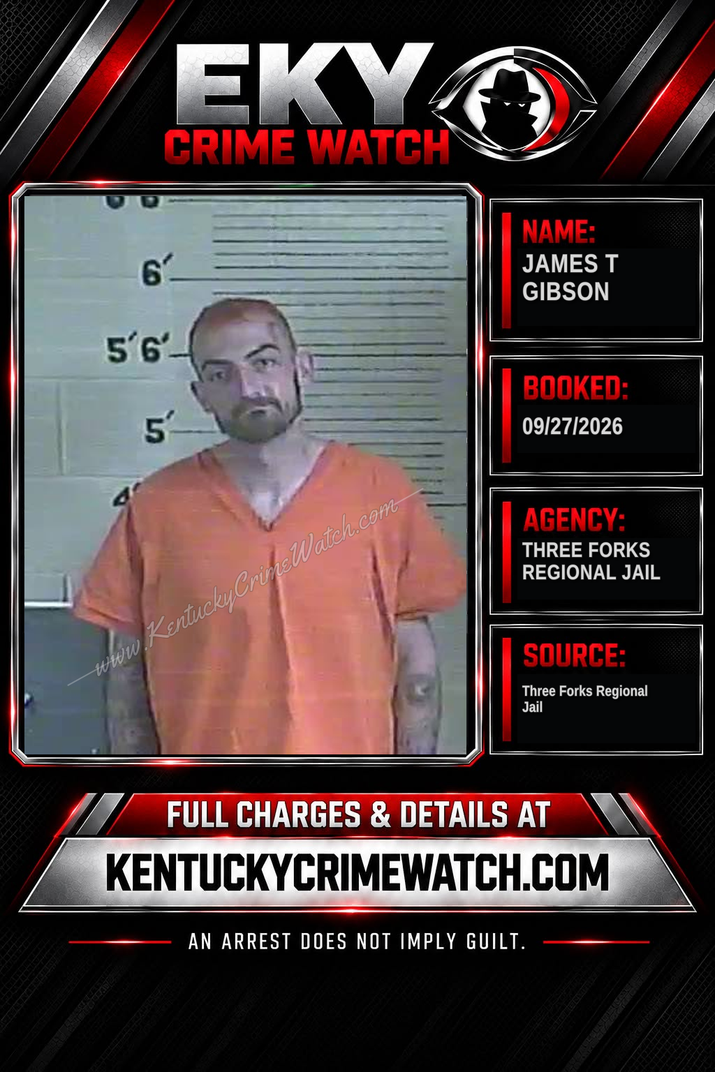 James T Gibson booking image