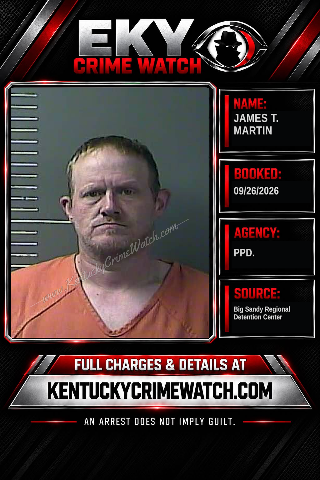 JAMES T. MARTIN booking image