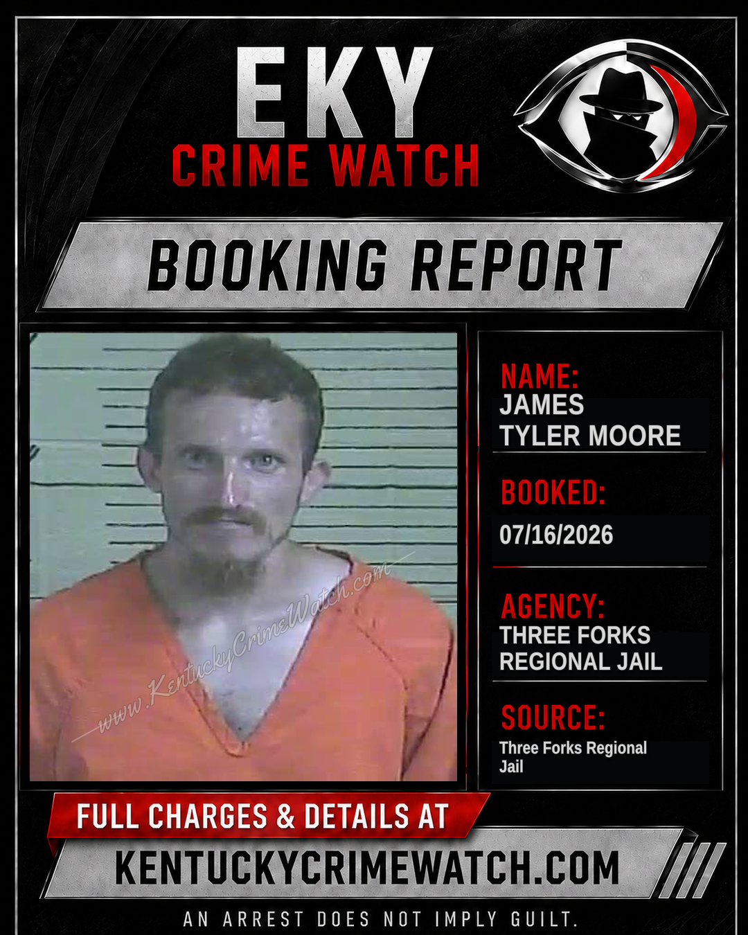 James Tyler Moore booking report card