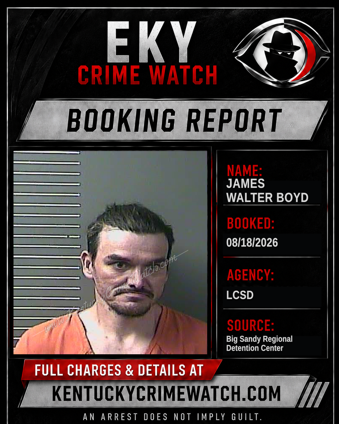JAMES WALTER BOYD booking image