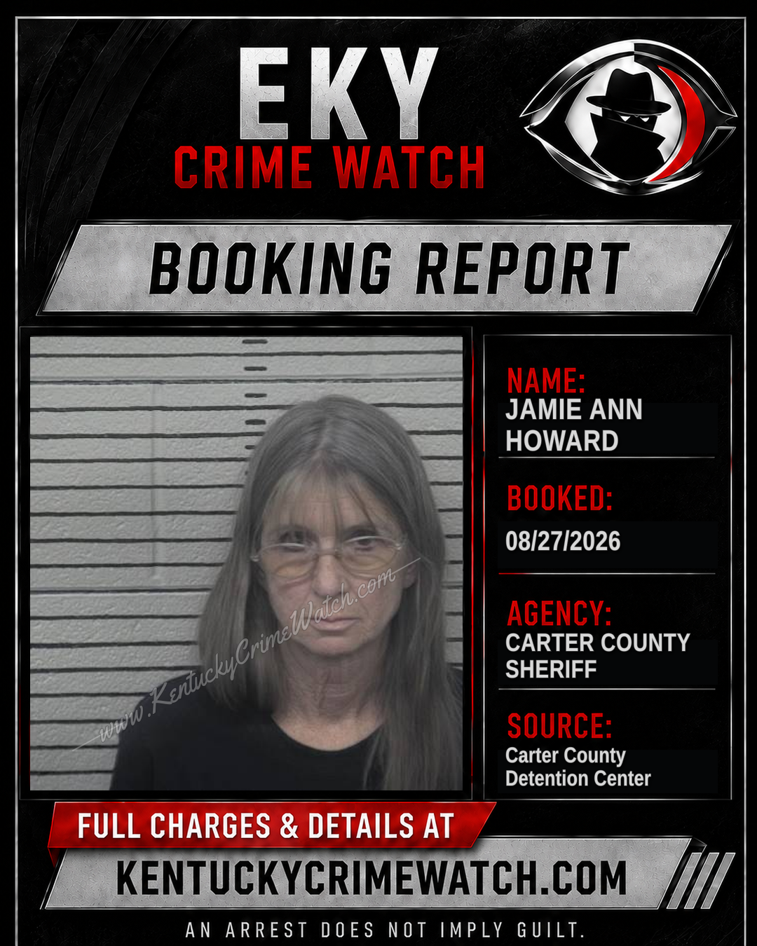 JAMIE ANN HOWARD booking report card