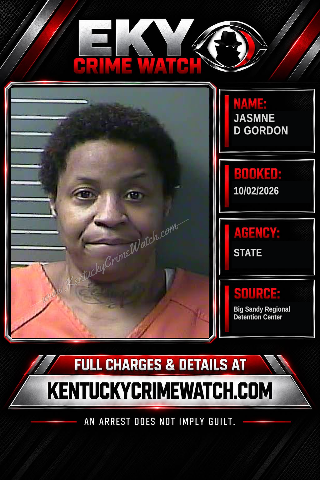 JASMNE D GORDON booking image