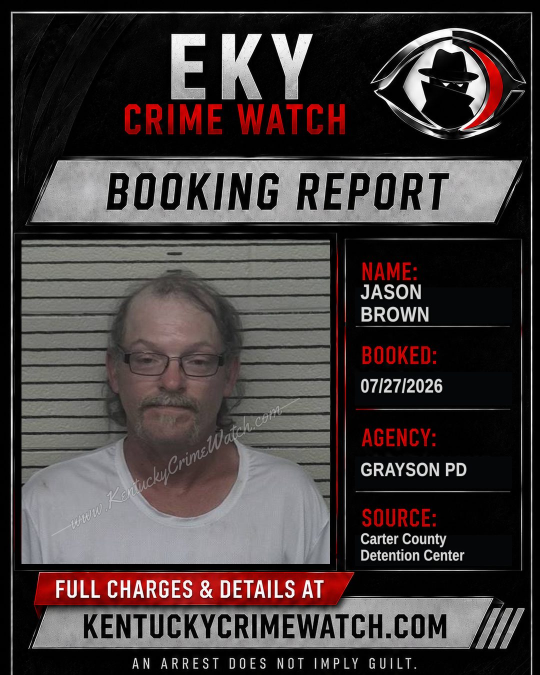 JASON BROWN booking report card