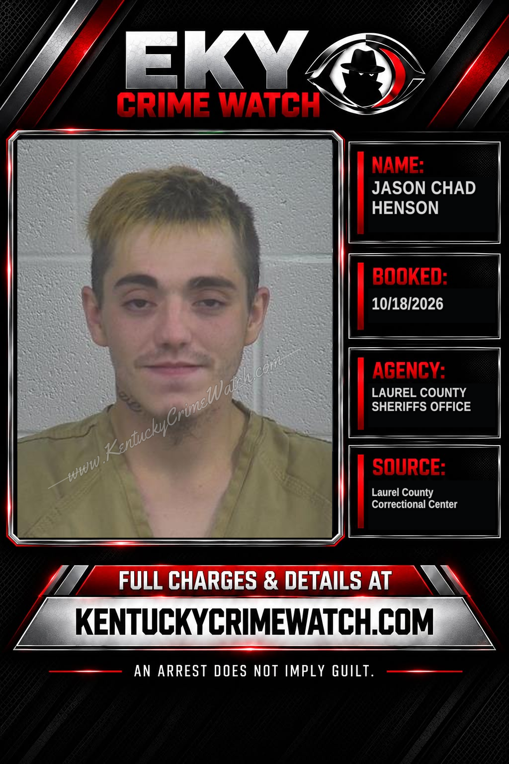 JASON CHAD HENSON booking report card