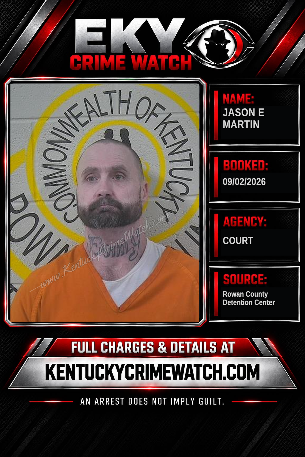 JASON E MARTIN booking image