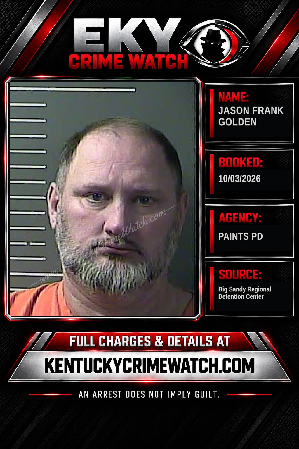 JASON FRANK GOLDEN booking image