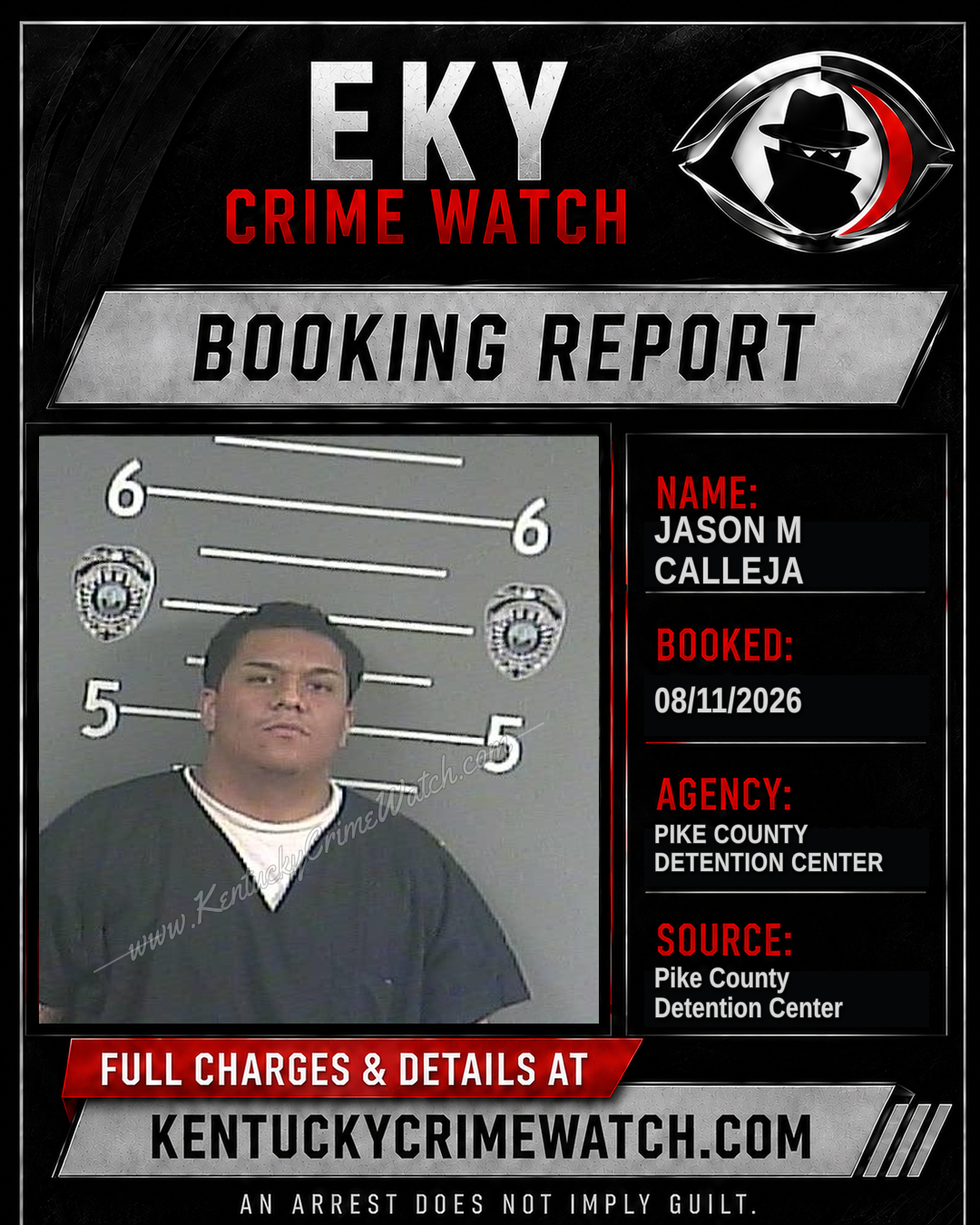 JASON M CALLEJA booking report card