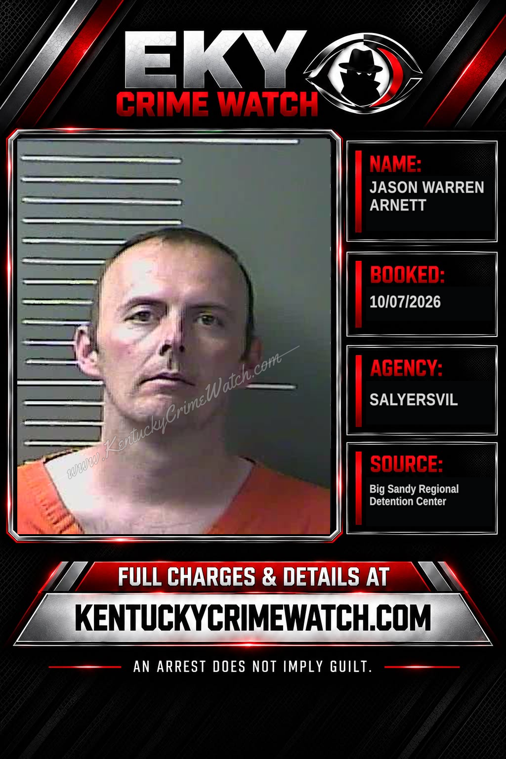 JASON WARREN ARNETT booking report card