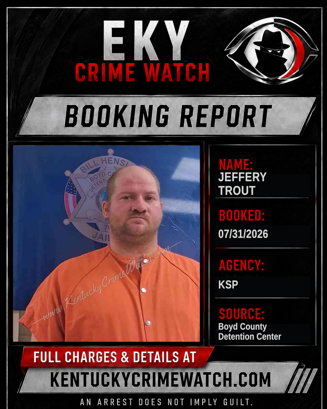 JEFFERY TROUT booking image