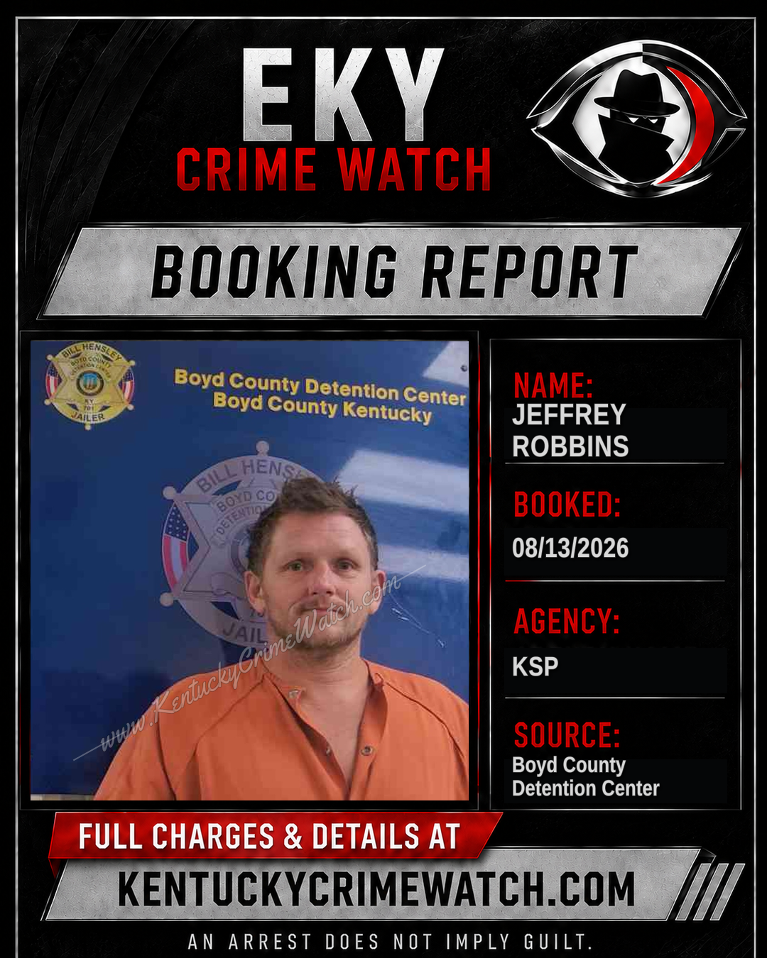JEFFREY ROBBINS booking image