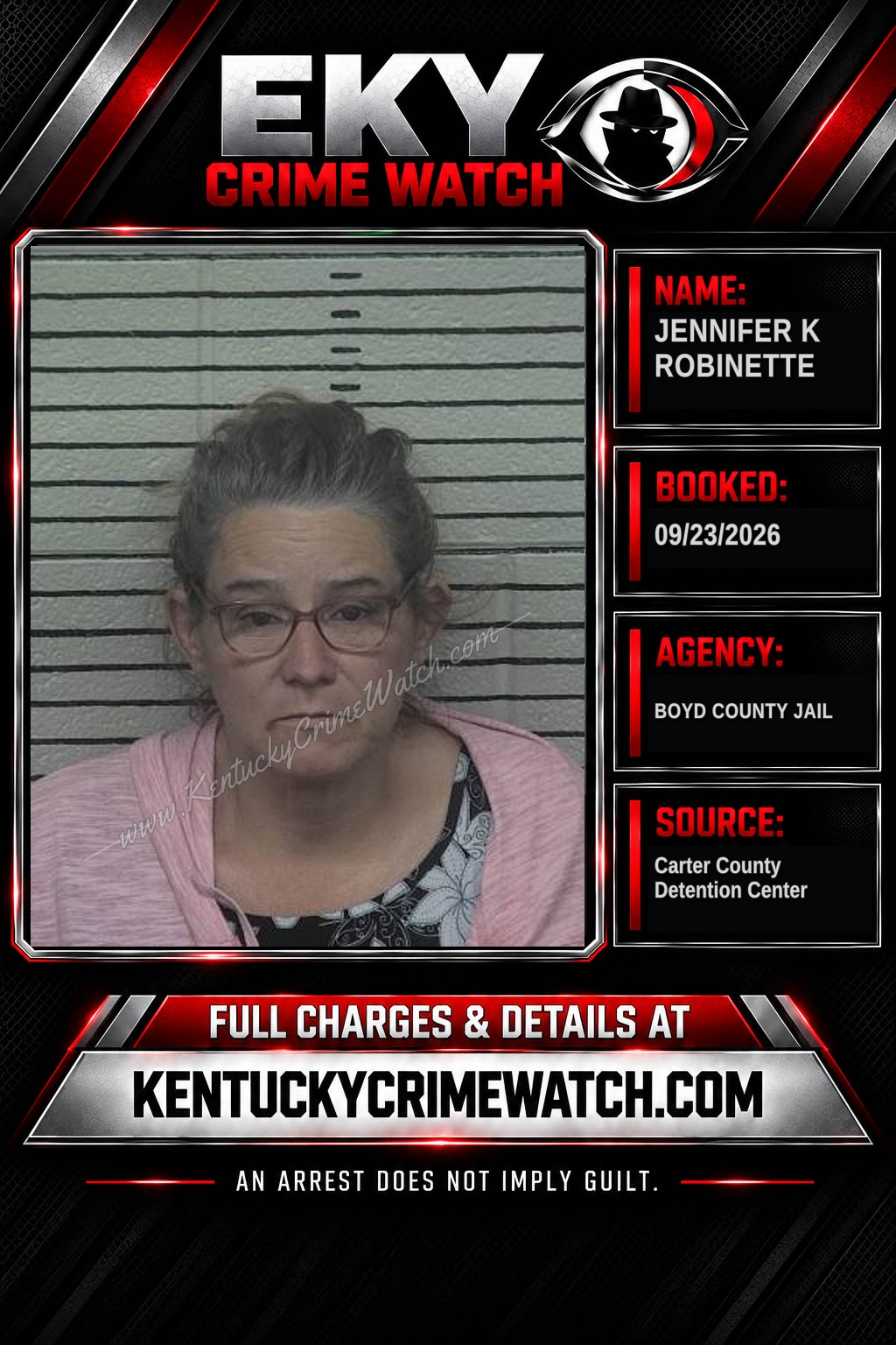 JENNIFER K ROBINETTE booking image