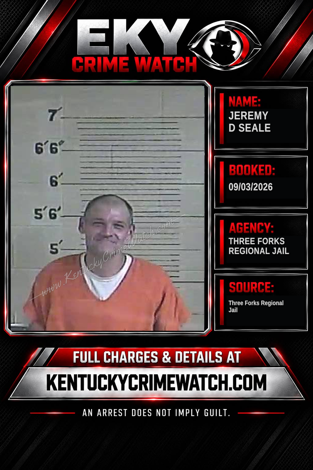 Jeremy D Seale booking image