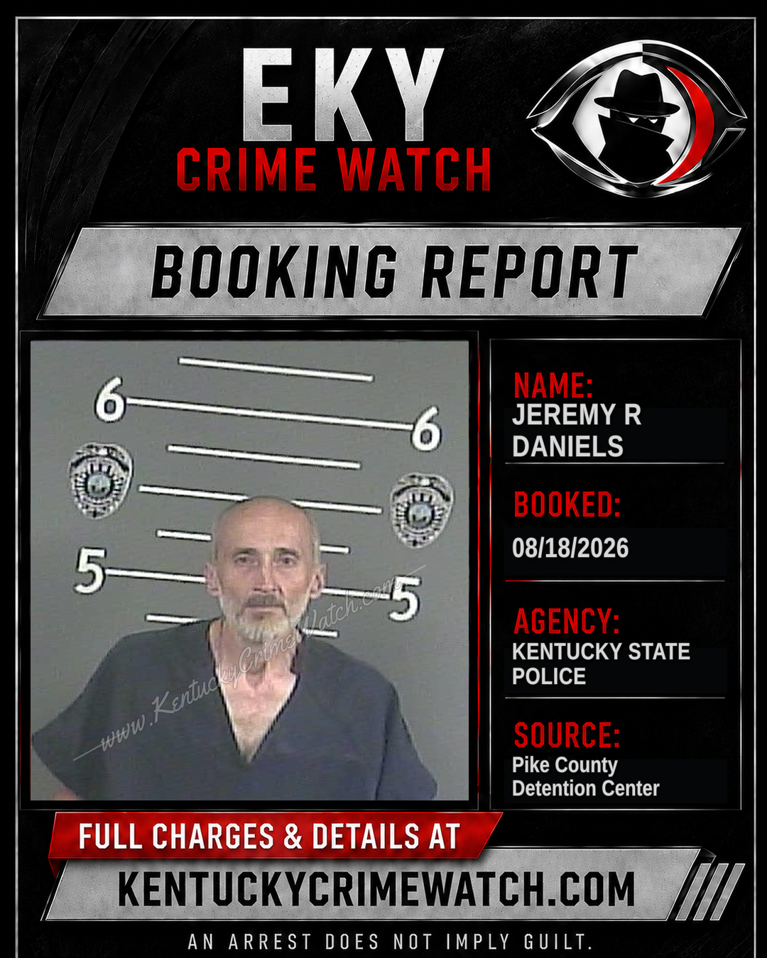 JEREMY R DANIELS booking image