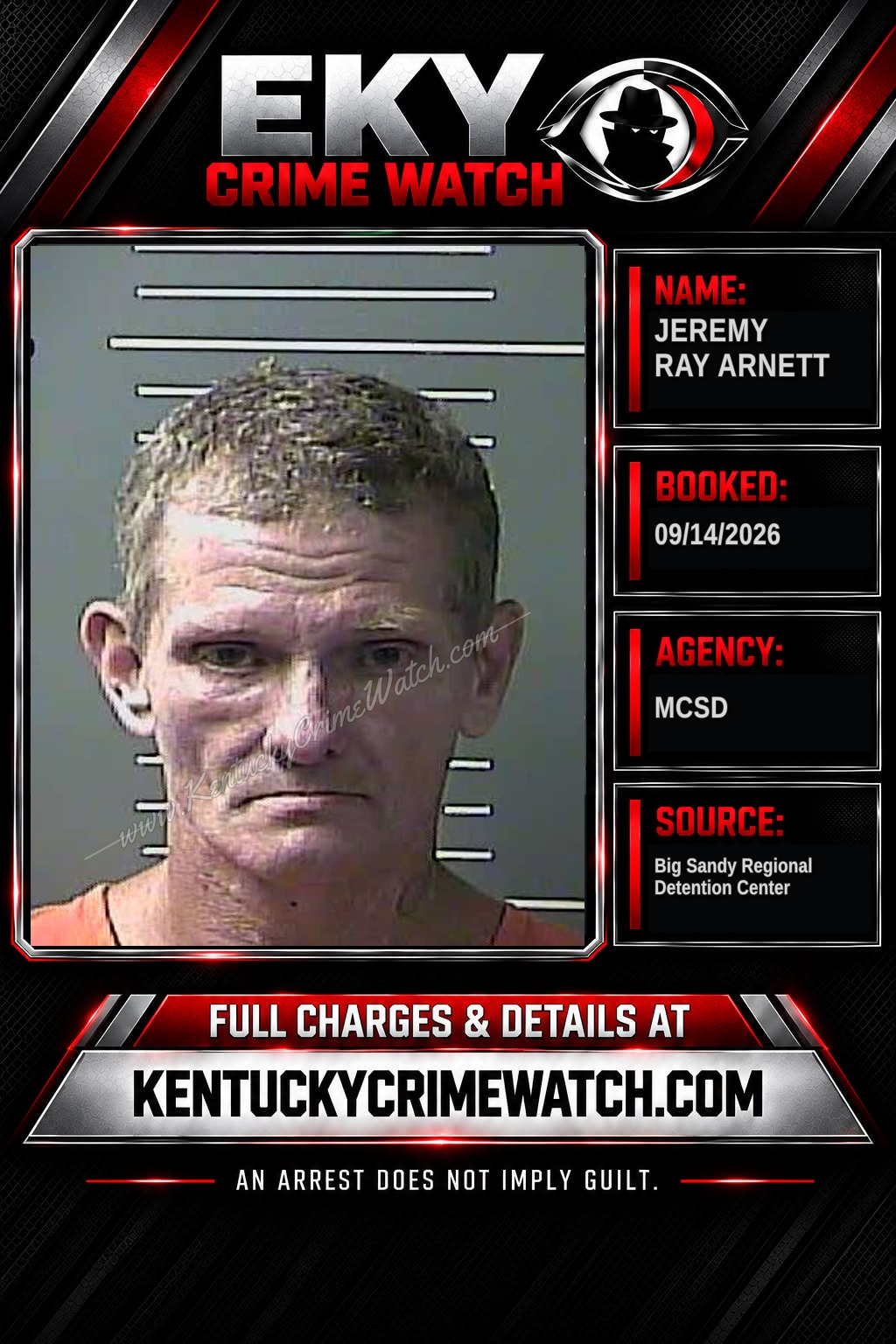 JEREMY RAY ARNETT booking image