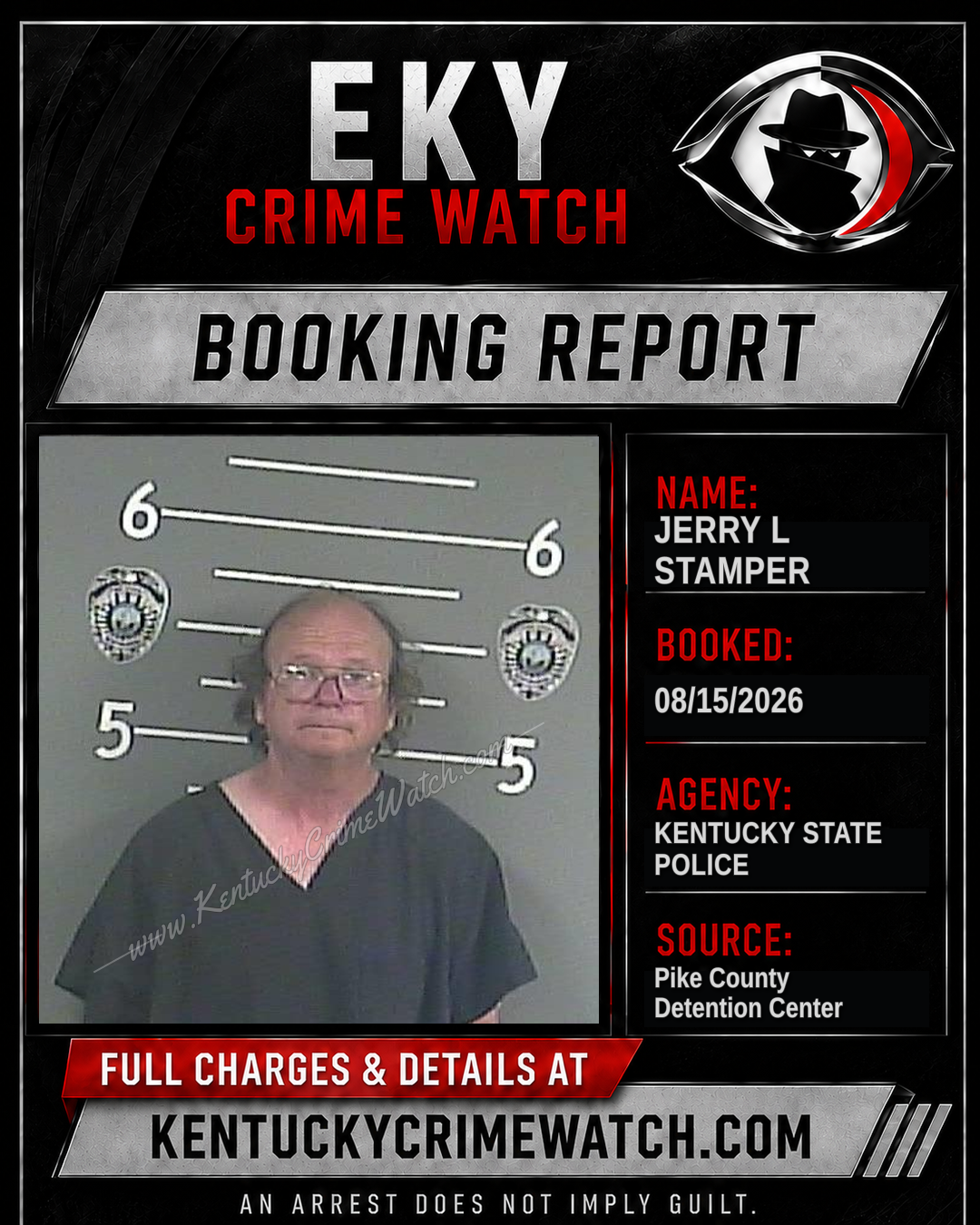 JERRY L STAMPER booking report card