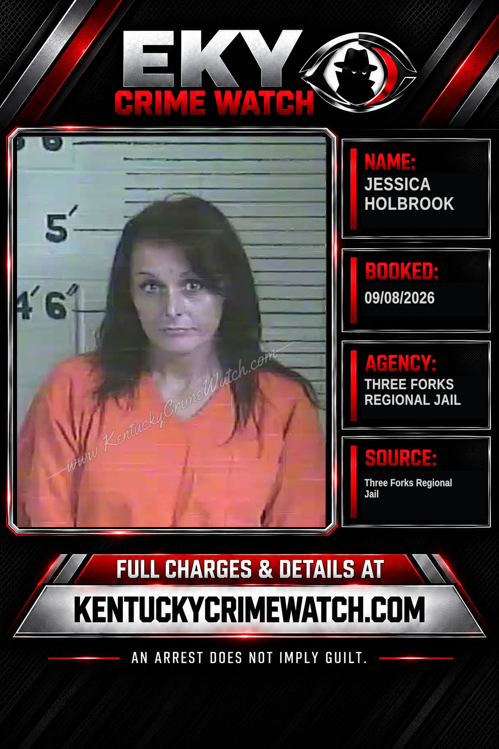 Jessica Holbrook booking image
