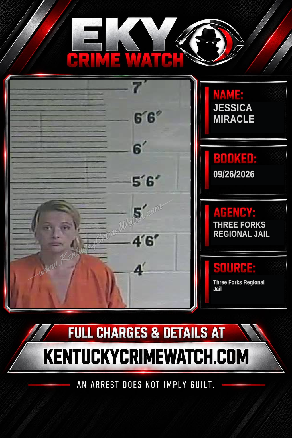 Jessica Miracle booking image