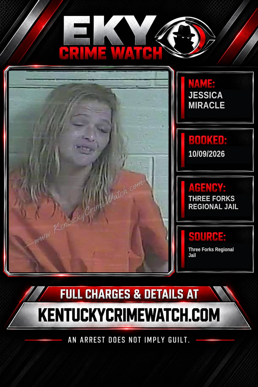 Jessica Miracle booking report card